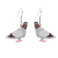 Pigeon Drop Acrylic Earrings - Pair